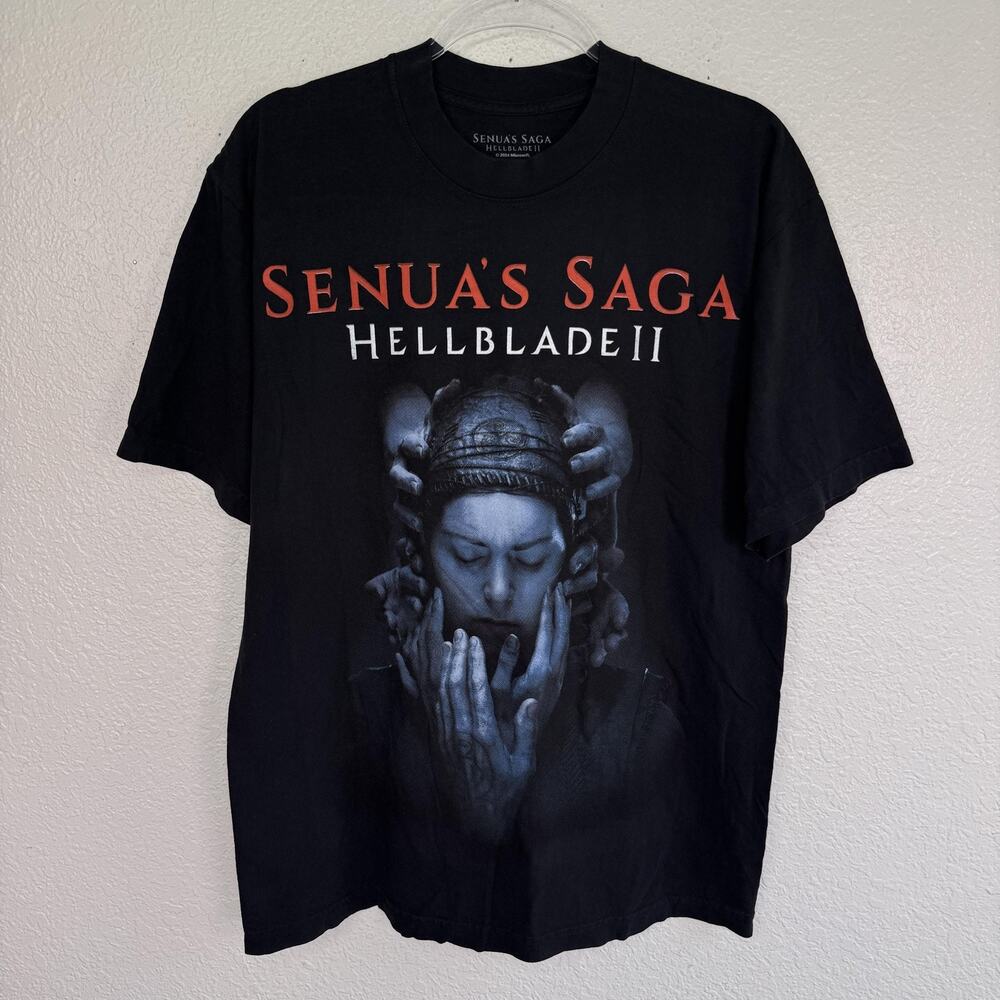 Senuas Saga Hellblade II Shirt Mens Medium Video Game Tee Black Microsoft 2024